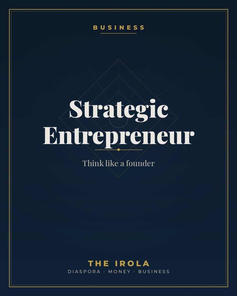 [IRO-024] Strategic Entrepreneur — Think like a founder