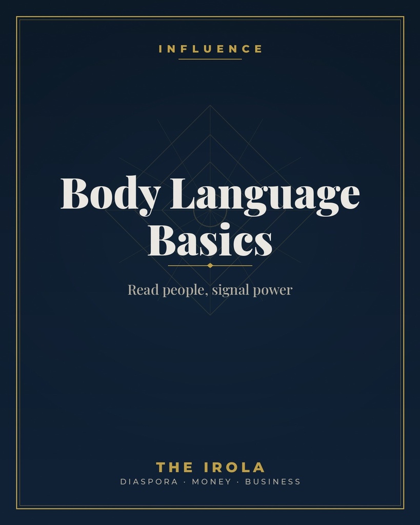[IRO-005] Body Language Basics — Read people, signal power