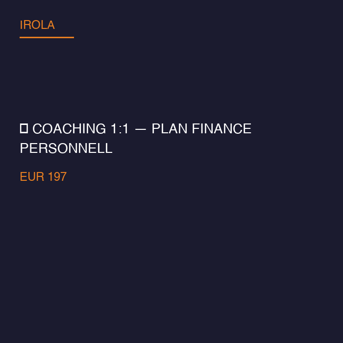 🎯 Coaching 1:1 — Plan Finance Personnelle