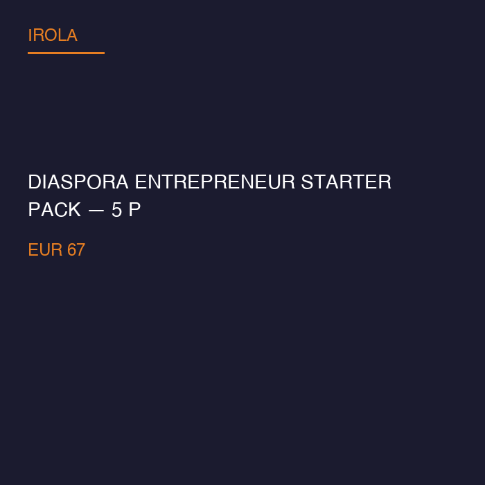 Diaspora Entrepreneur Starter Pack — 5 Products