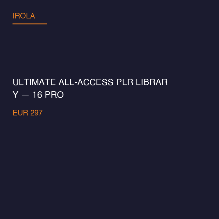 Ultimate All-Access PLR Library — 16 Products